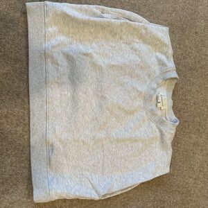 Anthropologie boxy gray cropped sleeveless sweatshirt